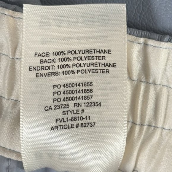 Aritzia Babaton Periwinkle Blue Faux Leather Wide Leg Knightly Pants Size 0 - Picture 10 of 10